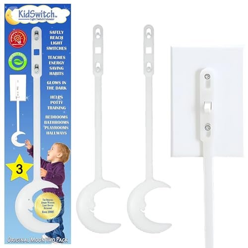 Kidswitch Light Switch Extender for Kids (3 Pack) - Glow in The Dark Toddler Light Switch - Kids Light Switch Extender - Quick Install, Easy Grab Extension, Award Winning - Image 1