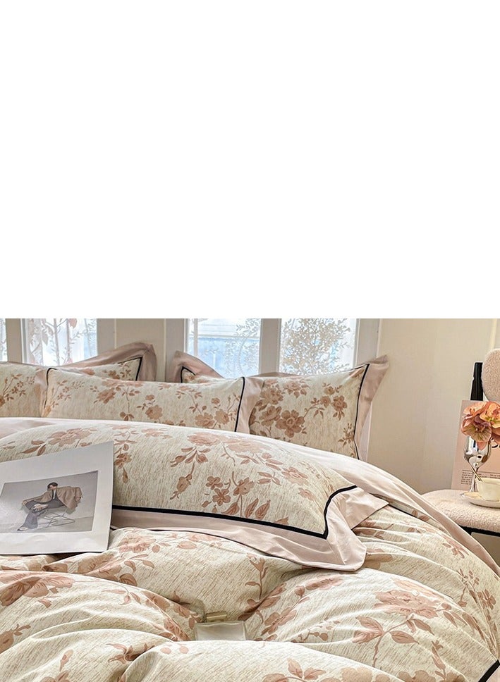 Bed Sheet Style —  French High-End 100 Thread Pure Cotton Embroidered Bedding Four Piece Set  - Image 2