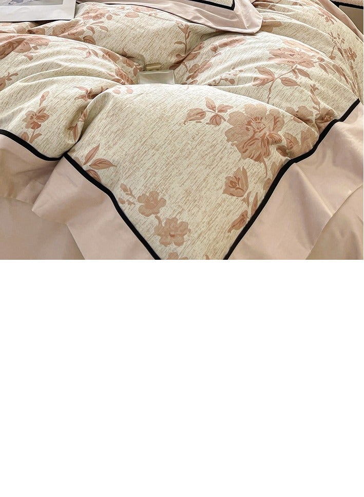 Bed Sheet Style —  French High-End 100 Thread Pure Cotton Embroidered Bedding Four Piece Set  - Image 3