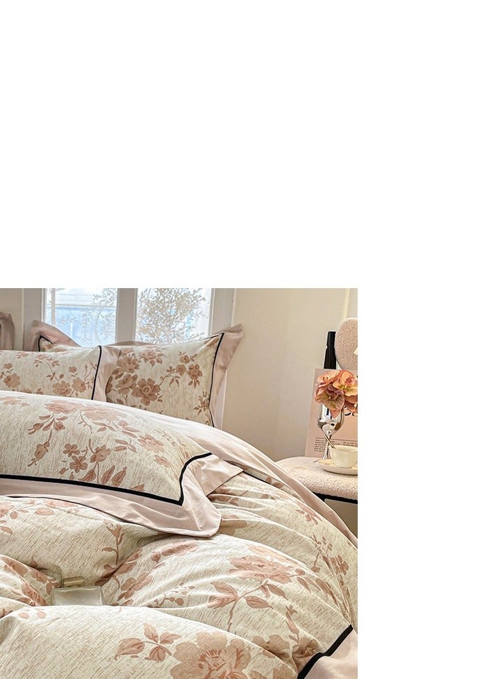Bed Sheet Style —  French High-End 100 Thread Pure Cotton Embroidered Bedding Four Piece Set  - Image 4