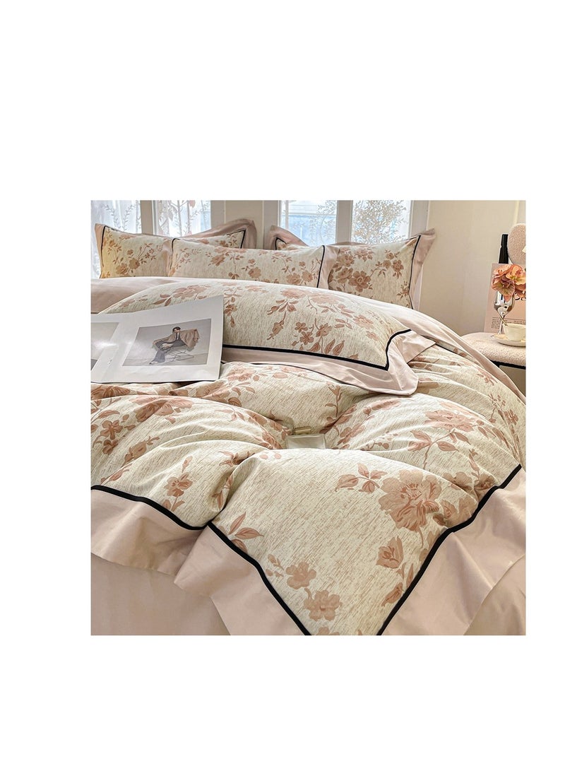 Bed Sheet Style —  French High-End 100 Thread Pure Cotton Embroidered Bedding Four Piece Set  - Image 5