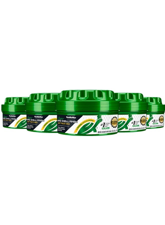 TurtleWax 5 Pieces Turtle Wax Super Hard Shell Finish Paste Wax Combo Pack – Long-Lasting Carnauba Protection, Deep Gloss Shine, Water Beading, Scratch Resistance – Multi-Pack Car Polish for All Vehicle Finishes. - Image 1