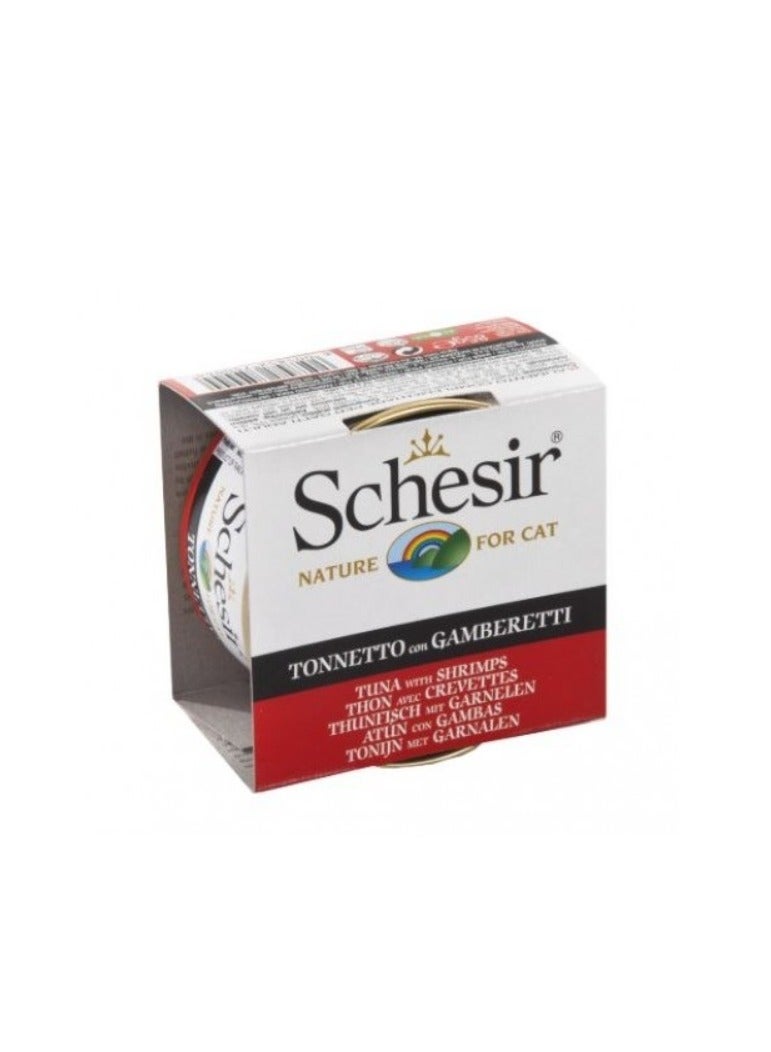 Schesir - Cat Wet Food-Tuna With Shrimps 85G