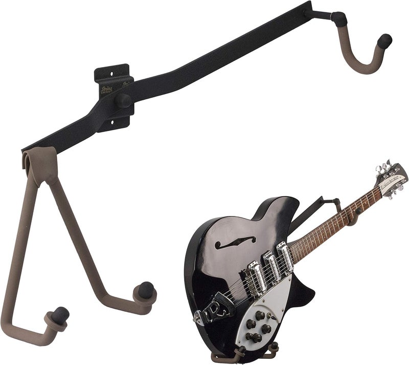 String Swing CC151-LPN-FW Horizontal Low-Profile Narrow-Body Guitar Holder for Flat Wall Mount - 1 Piece Unit - Image 1