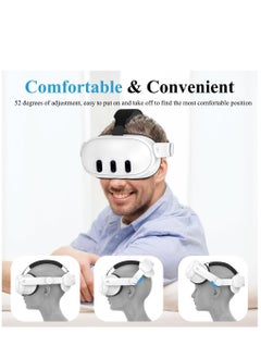 XICEN Adjustable Replacement Head Strap for Meta/Oculus Quest 3 Durable Headstrap Ergonomic Headband VR Accessories Enhanced Comfort and Reduce Facial Pressure  - Image 4