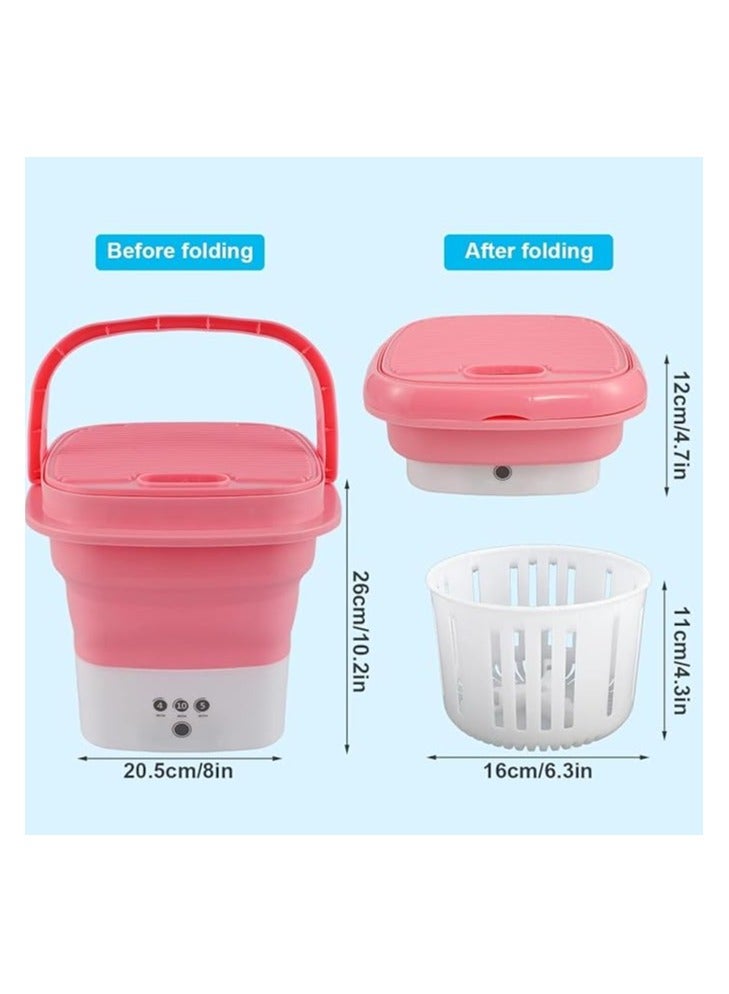 Portal AE Mini Foldable Washer and Dryer Set (1 pcs) pink - Image 3