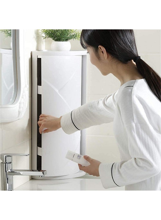 Matiko Plastic Multifunction | Bathroom Kitchen Corner Locker | Cosmetic Storage Rack | Cabinet Storage Shelf | Rotating Triangle Shelf - Image 3