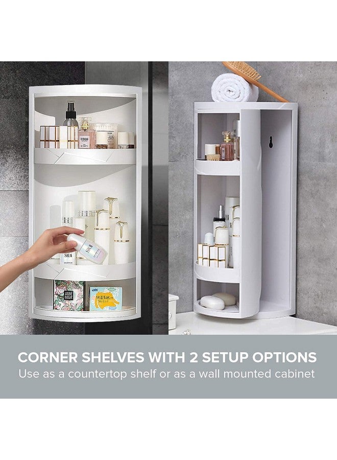 Matiko Plastic Multifunction | Bathroom Kitchen Corner Locker | Cosmetic Storage Rack | Cabinet Storage Shelf | Rotating Triangle Shelf - Image 5