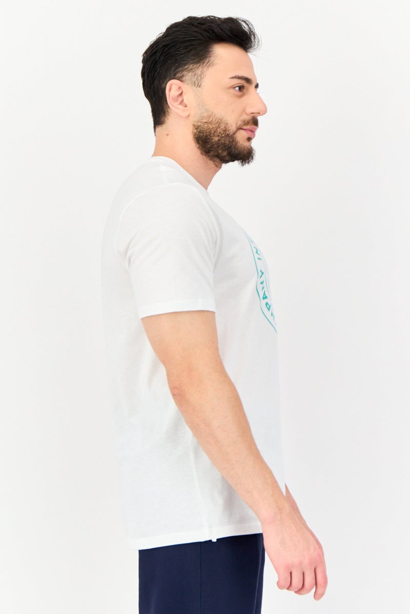 Hurley Men Sportswear Fit Short Sleeves Outdoor T-Shirt, White - Image 2