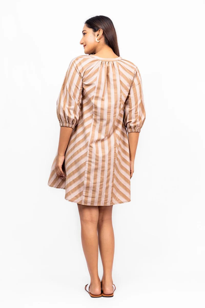 COCO by Cotton Collection Striped Cotton Dress