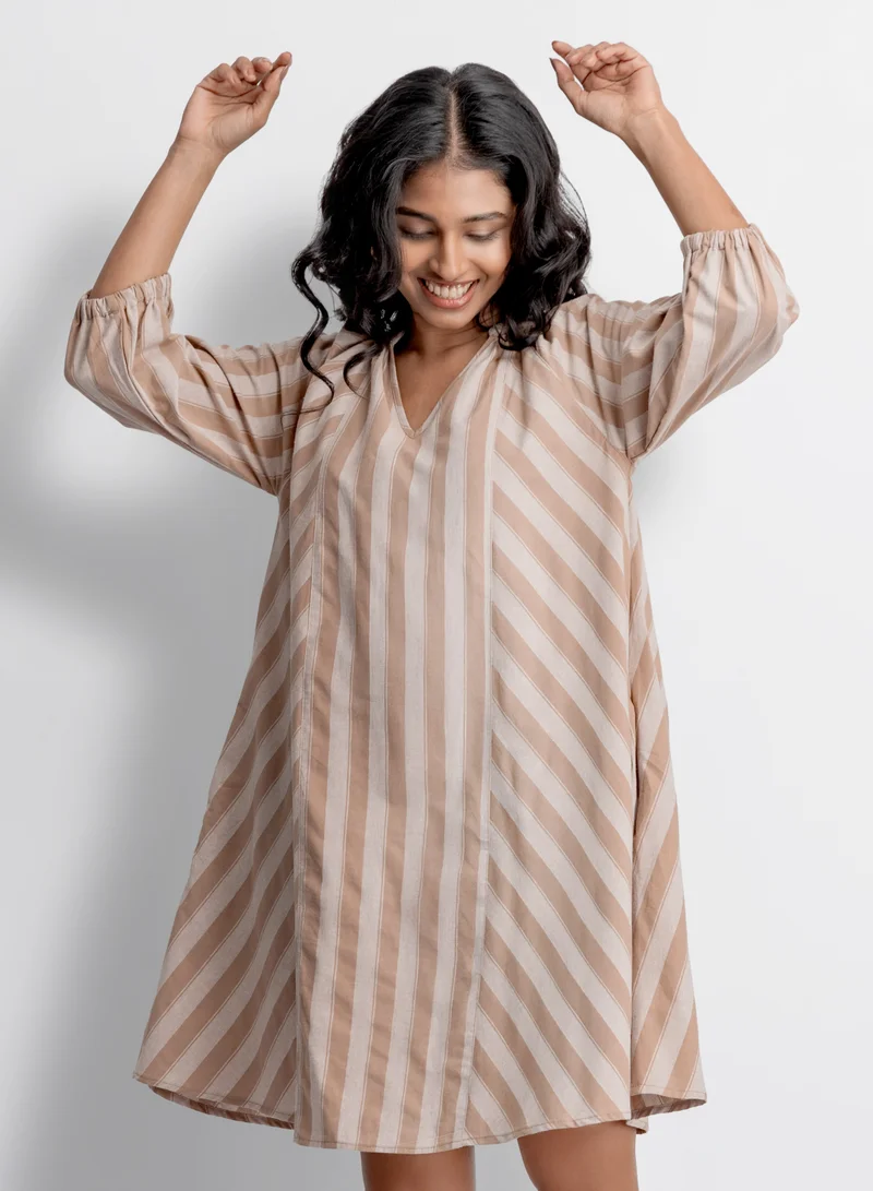 COCO by Cotton Collection Striped Cotton Dress