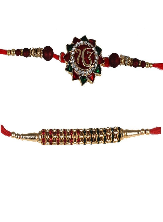 كارتك مصمم كارتيك راخي لبهايا بهابهي مع رولي وشوال KAR 109 - Image 1