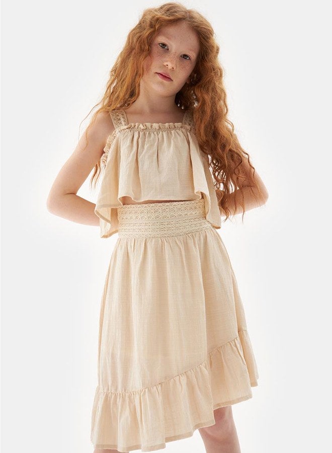 Tyess Girl Beige Skirt - Image 2