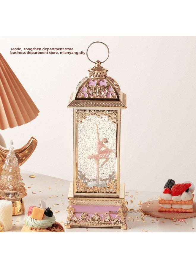 Wind Lantern Music Box Music Box Children's Dance Ballet Crystal Ball Girls Girls Princess Birthday Gift-Colour:Open-hand Ballet - Flower Room - Rotatable + With Music + Automatic Snow + Packaging - Image 3