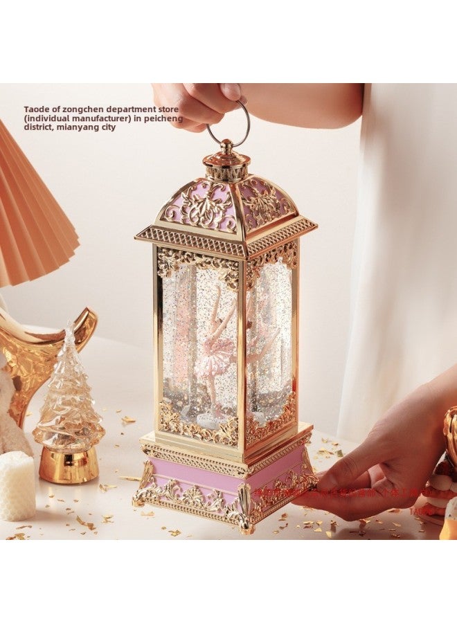 Wind Lantern Music Box Music Box Children's Dance Ballet Crystal Ball Girls Girls Princess Birthday Gift-Colour:Open-hand Ballet - Flower Room - Rotatable + With Music + Automatic Snow + Packaging - Image 4