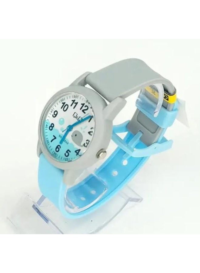 Q&Q Kids Unisex Analog Quartz Watch Grey Blue VS49J006Y - Image 2