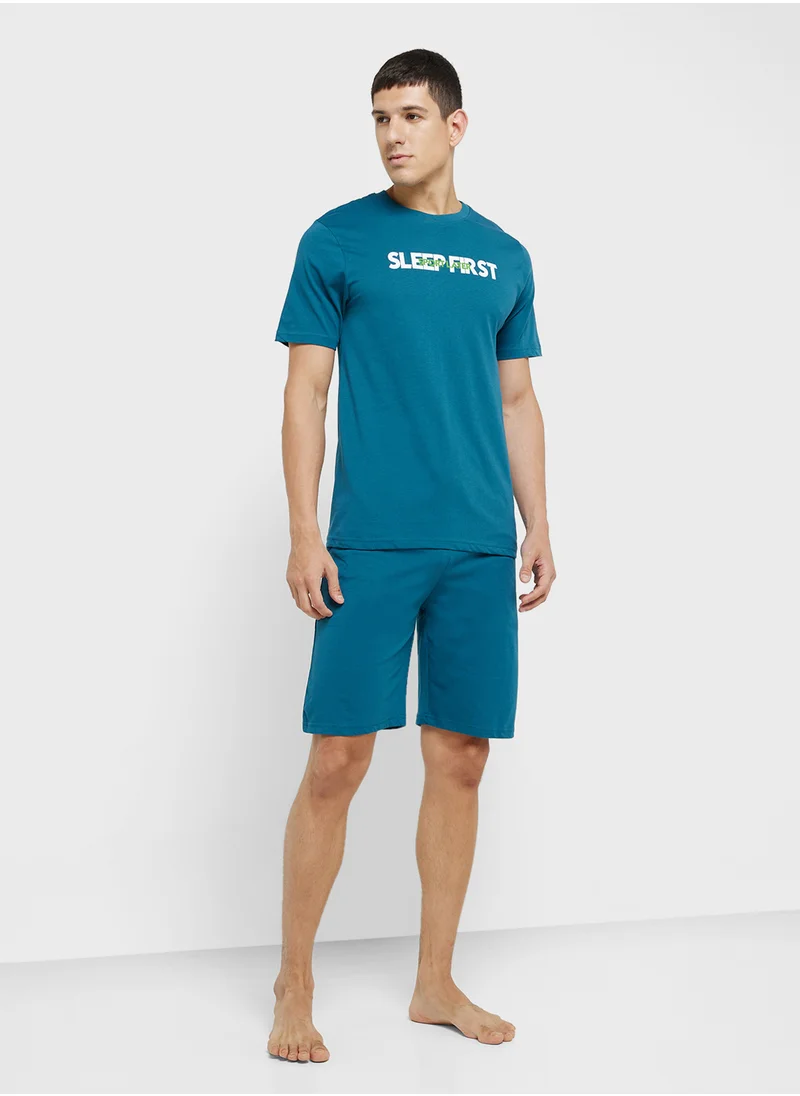 سفنتي فايف Nightwear Top & Shorts Sets