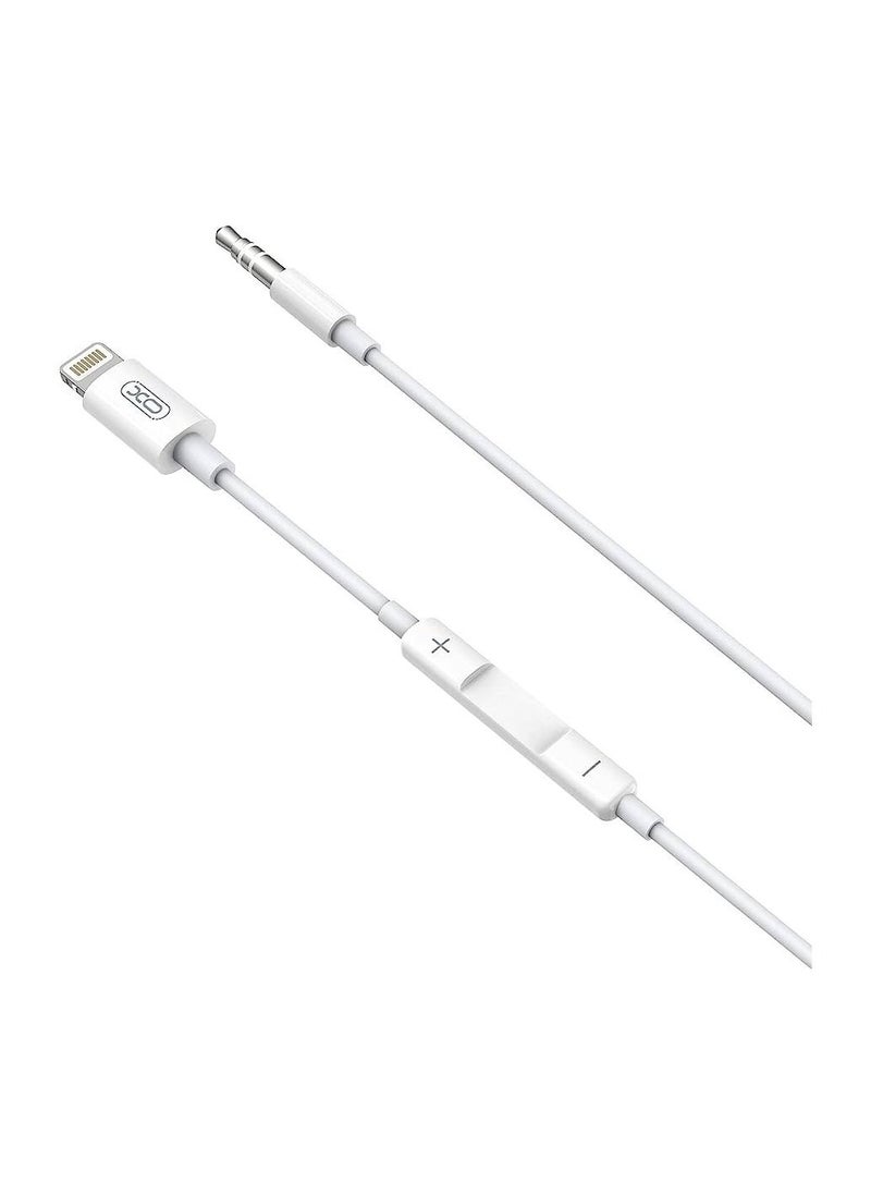 XO - Nb-R192A Lightning To 3.5mm 1M - White - Image 1