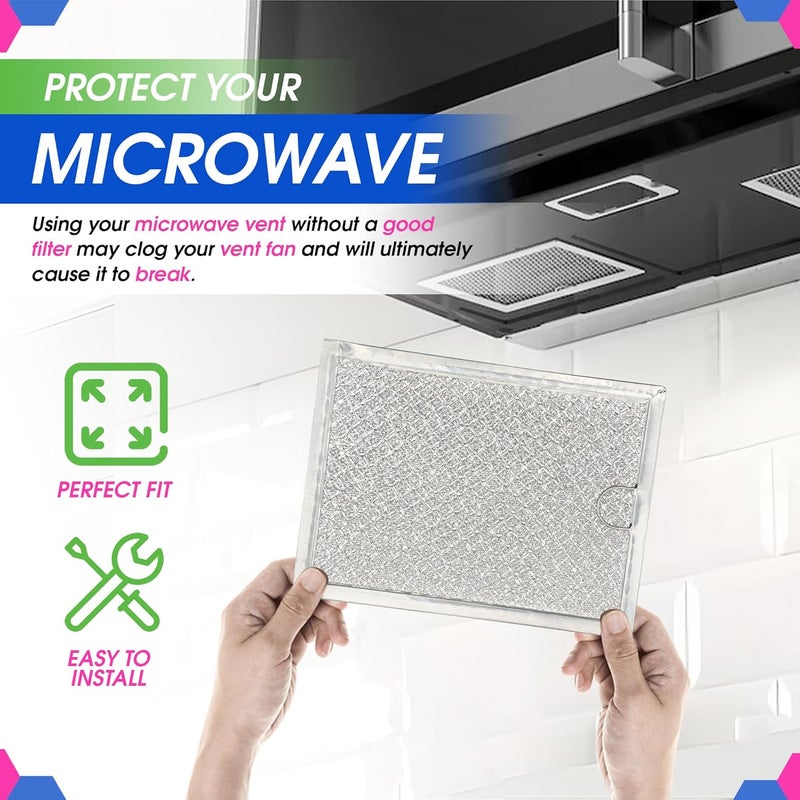 Bagean Microwave Filter Replacement 7.92” x 5.94” Compatible with 5303319568 Frigidaire Microwave Filter - Aluminum Mesh Grease Screen - Freshens & Filters Kitchen Air in Over the Oven Vent Fan - Image 5
