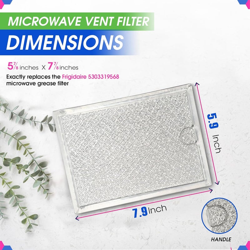 Bagean Microwave Filter Replacement 7.92” x 5.94” Compatible with 5303319568 Frigidaire Microwave Filter - Aluminum Mesh Grease Screen - Freshens & Filters Kitchen Air in Over the Oven Vent Fan - Image 3