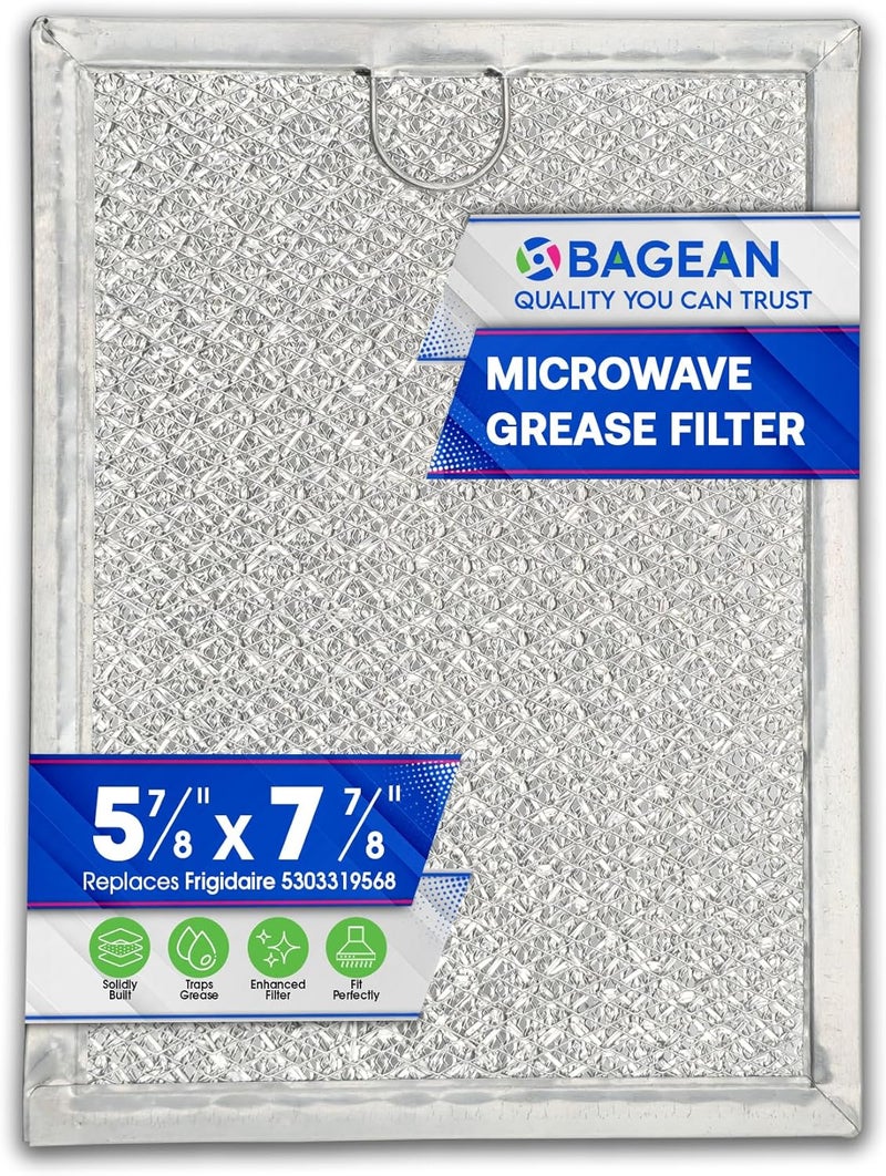 Bagean Microwave Filter Replacement 7.92” x 5.94” Compatible with 5303319568 Frigidaire Microwave Filter - Aluminum Mesh Grease Screen - Freshens & Filters Kitchen Air in Over the Oven Vent Fan - Image 1
