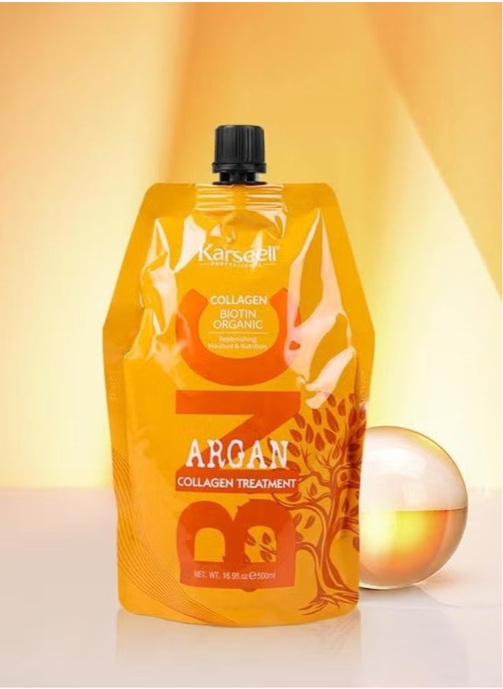 Karseell Karseell Bnc Collagen Hair Treatment Mask - Deep Repair Conditioning Argan Oil Collagen Hair Mask Essence For Dry & Damaged Hair - 16.90 Oz 500ml  - Image 1