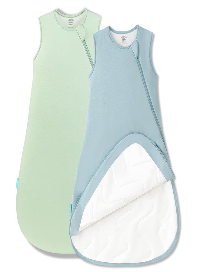 PurComfy Supersoft Sleep Sack 1.0 TOG, Premium Bamboo Viscose Baby Sleeping Bag, 2-Way Safe Zipper Sleep Sacks 6-15 Months - Image 1