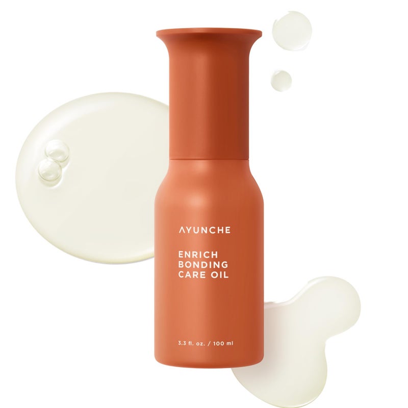 AYUNCHE Enrich Bonding Oil 3.3 fl oz â€“ Helps Repair Bonds, 455Â°F Heat Protection, Anti-Frizz, Split-End Care & Shine Treatment for Dry, Frizzy & Damaged Hair - Image 1