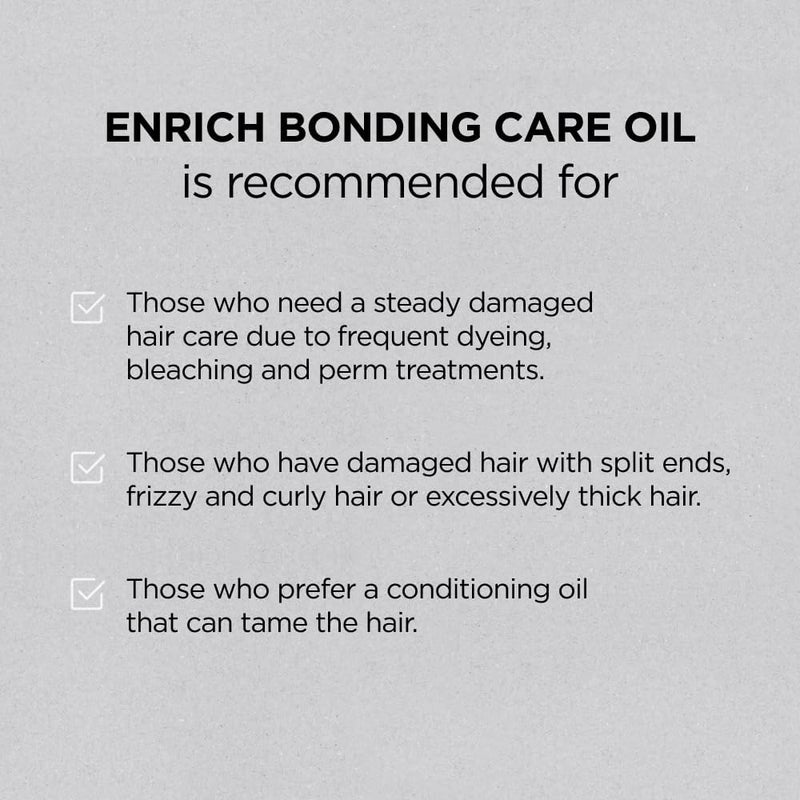 AYUNCHE Enrich Bonding Oil 3.3 fl oz â€“ Helps Repair Bonds, 455Â°F Heat Protection, Anti-Frizz, Split-End Care & Shine Treatment for Dry, Frizzy & Damaged Hair - Image 3