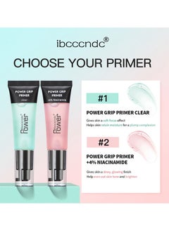 ibcccndc Power Grip Primer -Pore Primer Pre Makeup Gel,Power Grip Primer,Pore Shrink Cream Isolation Concealer Cream Invisible Pore,Even Skin Tone Lasting Hydrating For All Skin (#01)  - Image 5