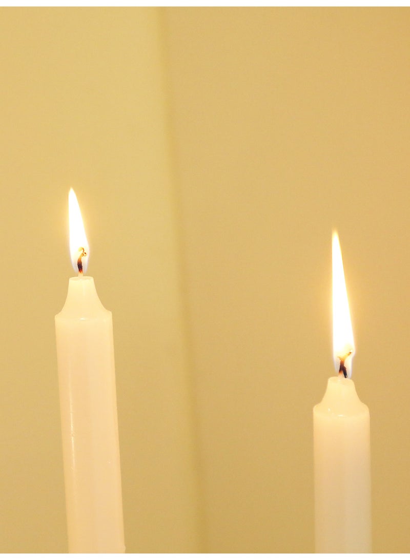 10 pcs Unscented Straight White  Unscented Dripless and Smokeless Taper Candles, Wax Candle 8 Inch x 0.67 Inch, Home Décor, Wedding Receptions, Centerpieces, Festivities, Occasions, Romantic Events, Holders - Image 3