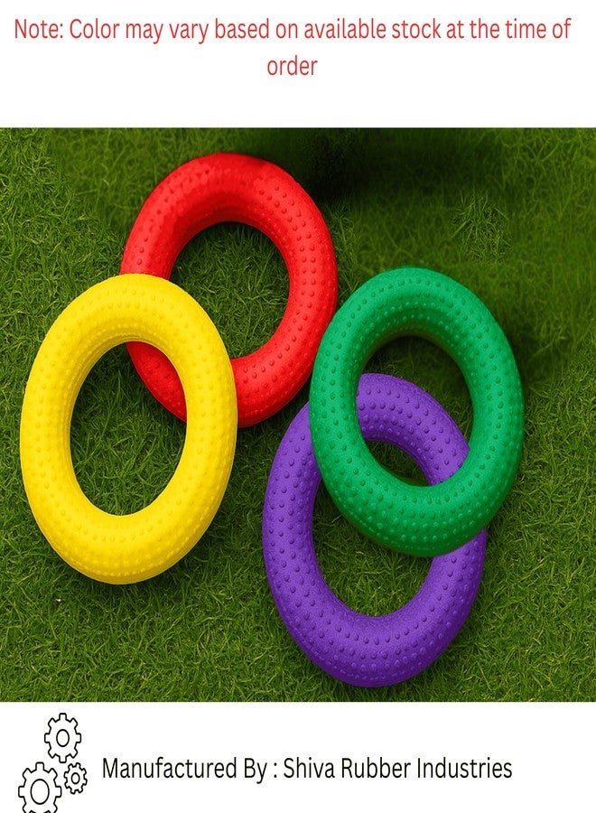 Shiva Rubber Industries Tennikoit Ring, 6 Inch Diameter, Multicolor Rubber Ring for Kids, Outdoor Sports Playing, Tennis Ring Frisbee (Dotted, 4) - Image 2