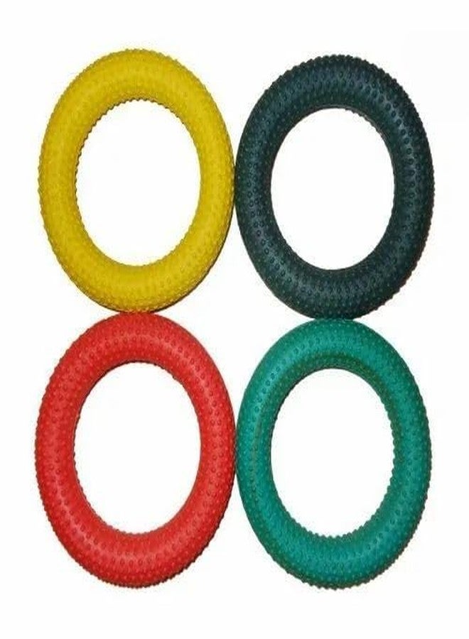 Shiva Rubber Industries Tennikoit Ring, 6 Inch Diameter, Multicolor Rubber Ring for Kids, Outdoor Sports Playing, Tennis Ring Frisbee (Dotted, 4) - Image 3