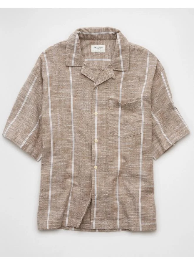 امريكان ايجل قميص بأزرار مخطط للمسبح