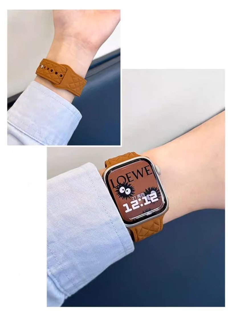 Watch Band Compatible for Apple Watch Series Band 38mm 40mm 41mm 42mm women, Genuine Leather Double Tour Designed Slim Replacement Strap for iWatch Series10 9 8 7 6 SE - Image 3