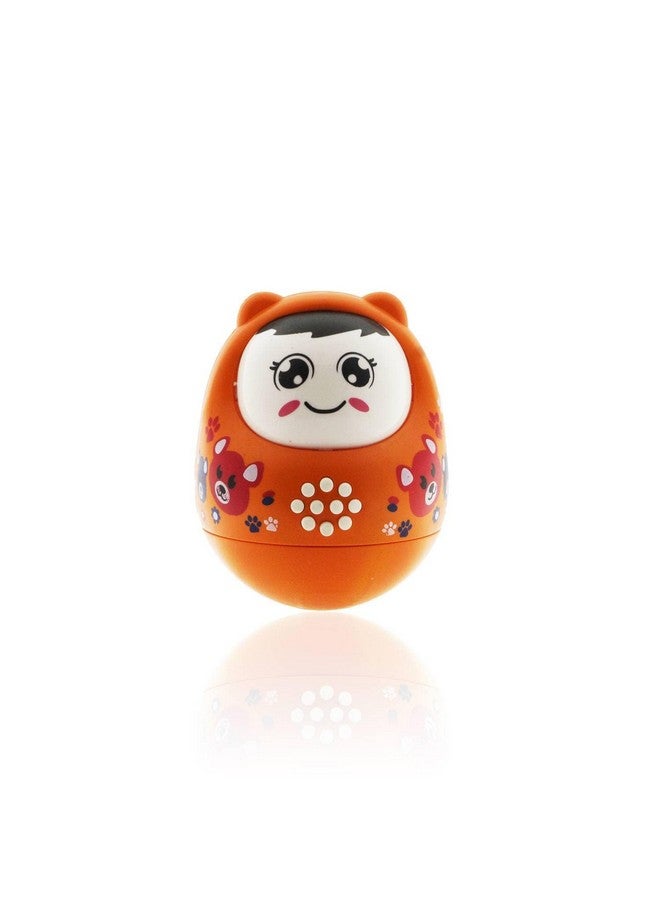 MKY Toys Musical Roly Poly Toy, Non-Toxic BPA Free Plastic Toy, Suitable for Kids Above 3 Months, Proudly Made in India (Orange) - Image 1