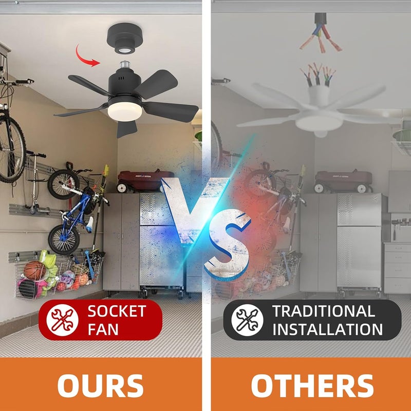 GEADI Global assorted color picks Ceiling Fans with Lights and Remote Control, 36w Screw in Ceiling Fan Light Dimmable,Quiet ceiling Fan 5 Blades for Bedroom,Living Room Kitchen 3 Color Temperature,4 Speeds,Timing,∅45 cm,black Local available supply - Image 3