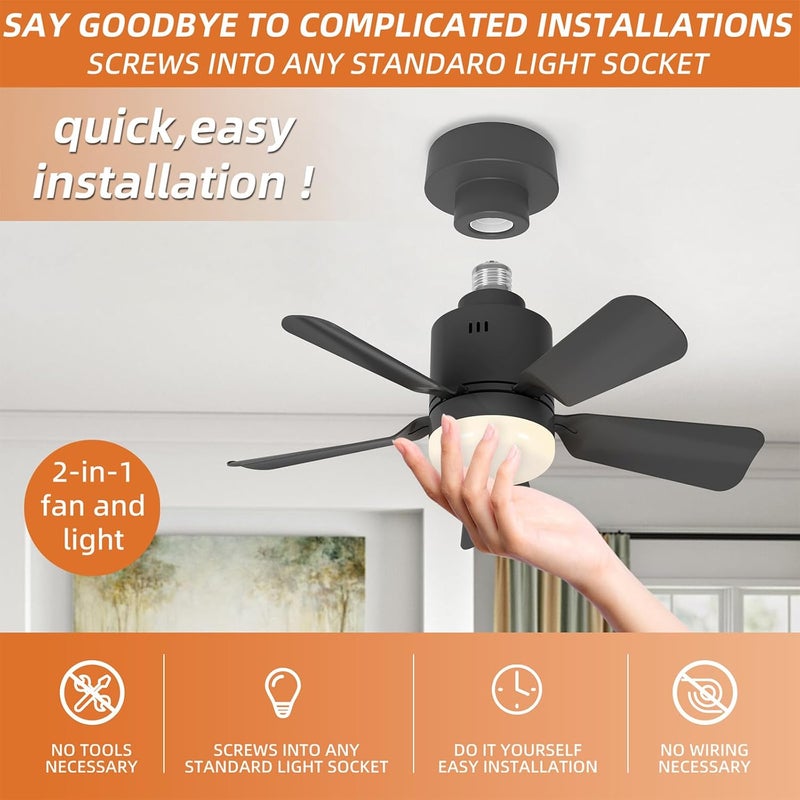 GEADI Global assorted color picks Ceiling Fans with Lights and Remote Control, 36w Screw in Ceiling Fan Light Dimmable,Quiet ceiling Fan 5 Blades for Bedroom,Living Room Kitchen 3 Color Temperature,4 Speeds,Timing,∅45 cm,black Local available supply - Image 2