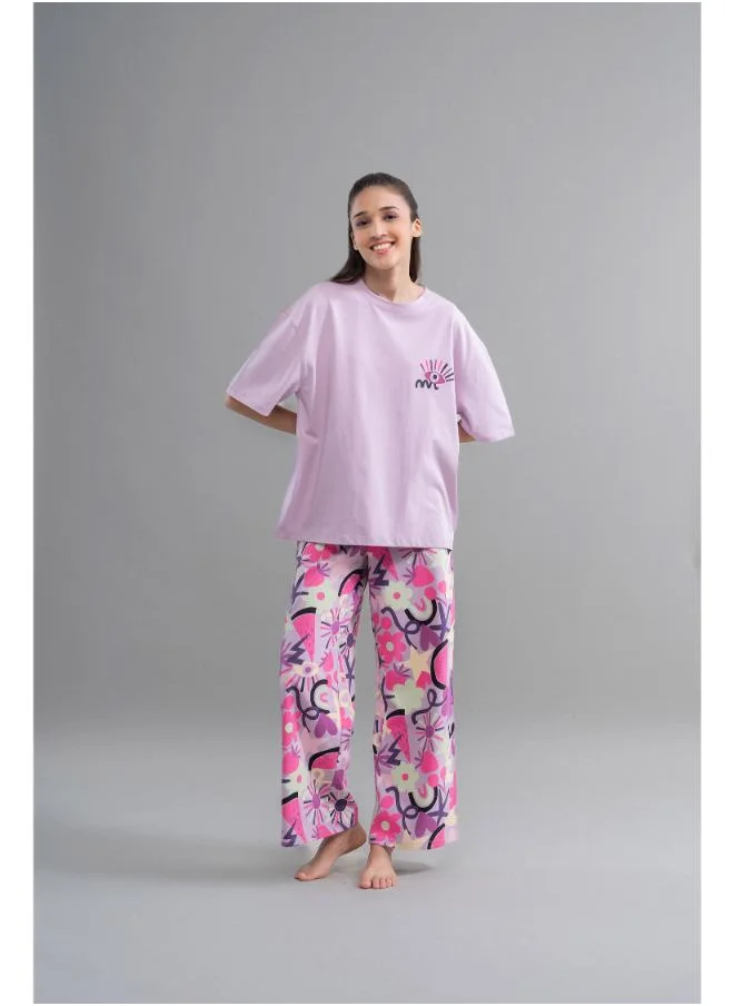 نسيسير Enchanted Purple Cotton Pajama Set