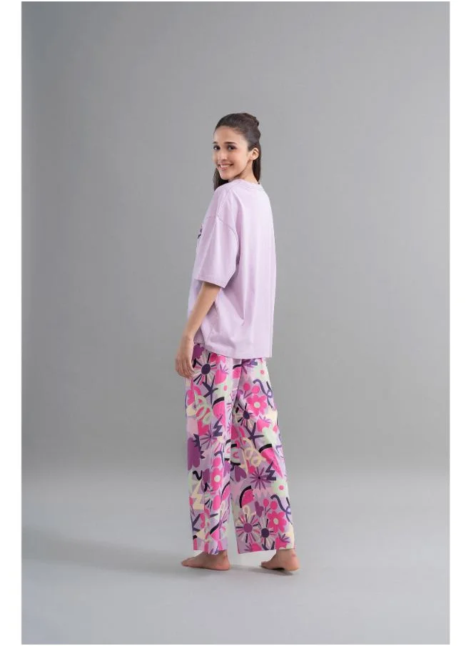 نسيسير Enchanted Purple Cotton Pajama Set