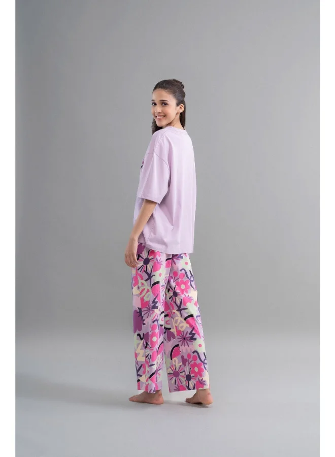 نسيسيرا Enchanted Purple Cotton Pajama Set
