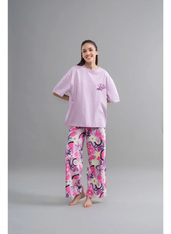 نسيسيرا Enchanted Purple Cotton Pajama Set