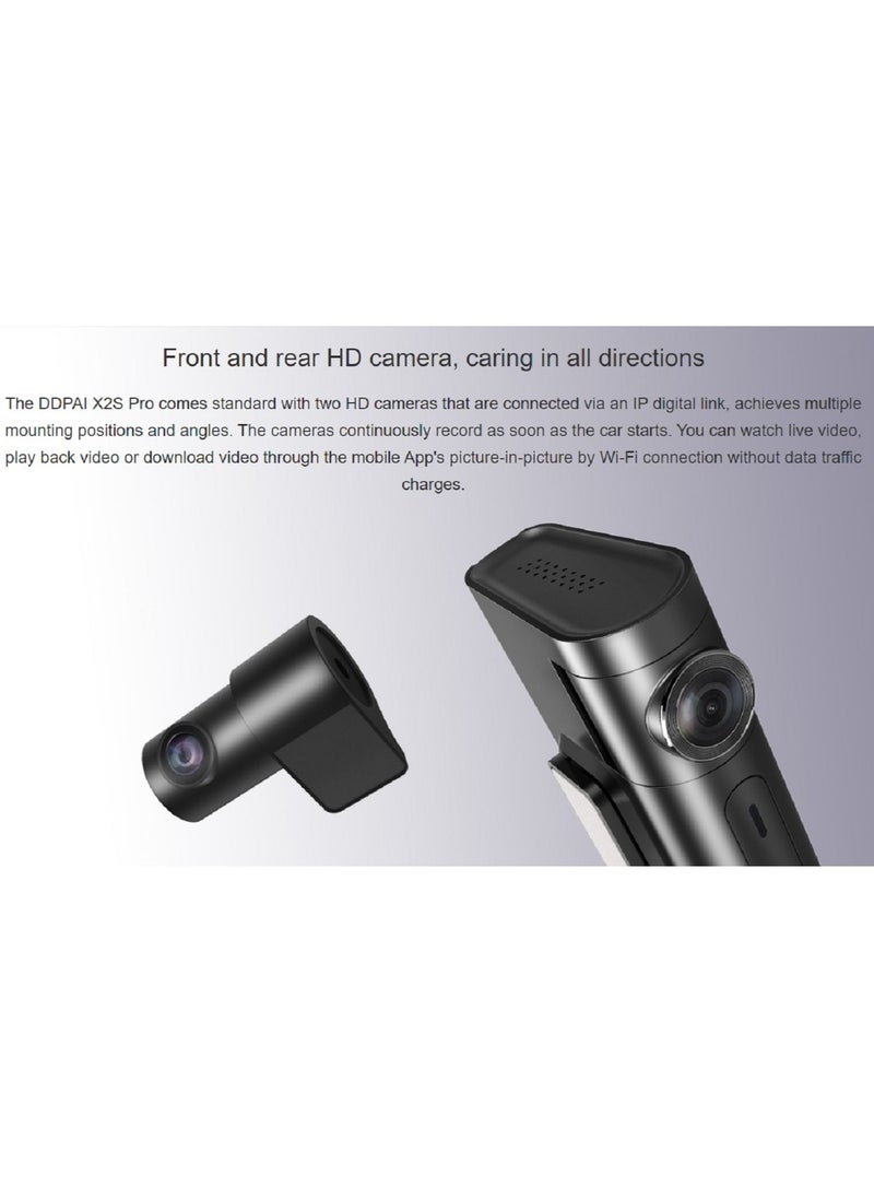 ddpai DDPAI X2S PRO Parking Monitoring Master 24-hour parking monitor IPS power management 1440P HD recording Front and rear HD recording  - Image 2