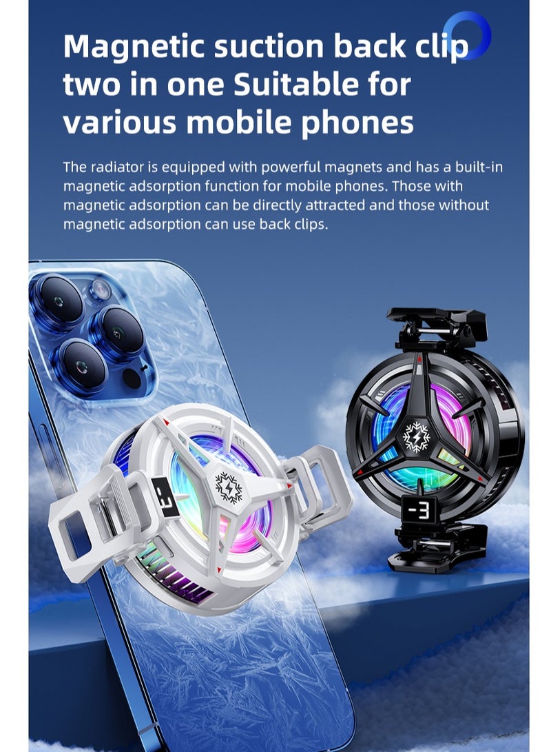 linkship Mobile Phone Cooler for Gaming & Streaming – 5-Second Instant Cooling, Magnetic & Clip-On Design, Temperature Display, Compatible with iPhone Series, Android, iPad, and Tablets - Image 5