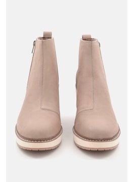 TOMS Women Raven Zipper Closure Ankle Boot, Tan  - Image 3