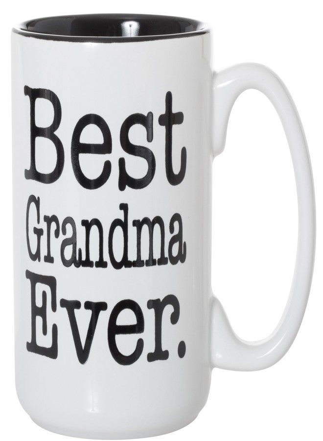 Artisan Owl Best Grandma Ever Coffee Mug – 15oz Ceramic Gift Cup with Black Inlay for Grandparent. Women, Mothers, Nana, or New Grandmas - Image 2