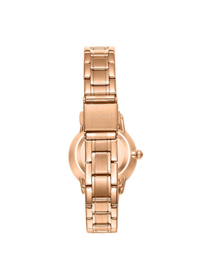 KENNETH SCOTT - Women's Analog Round Shape Stainless Steel Wrist Watch K23538-RBKML - 29 Mm - Image 1