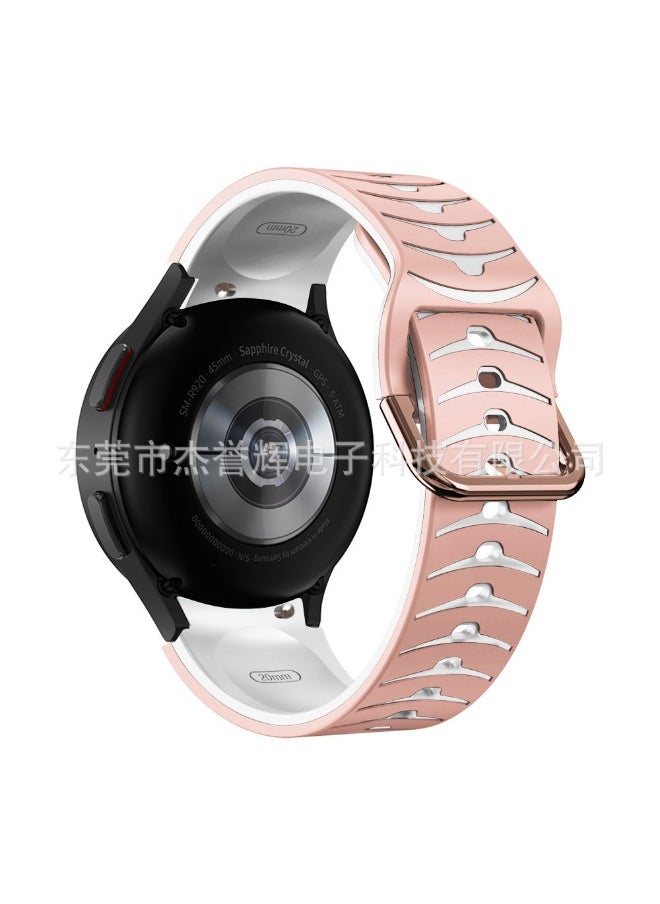 NIBEMINENT Samsung Galaxy Watch 5/4 Silicone Dual-Color Curved Strap  - Image 1
