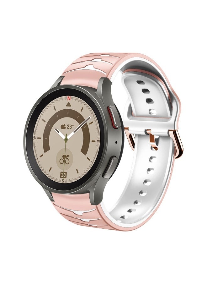 NIBEMINENT Samsung Galaxy Watch 5/4 Silicone Dual-Color Curved Strap  - Image 2