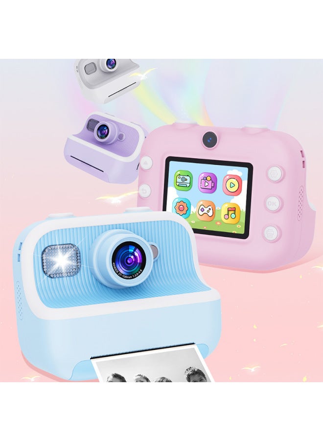 Generic Hot Children's Digital Camera M8 Children's Instant Printing Camera One-Shot-and-One-Shot-and-One-Shot-and-One-Shot-and-One-Shot-Ready-to-One-Pot Camera Toy-Color:  Print Roll Paper * 3 Lanyard Color Pen * 5 Charging Line Instruction Gift Box  - Image 5